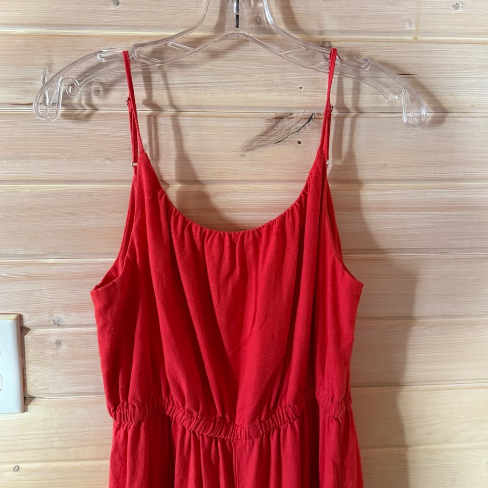 Haute Hippie Red Spaghetti-Strap Jumpsuit